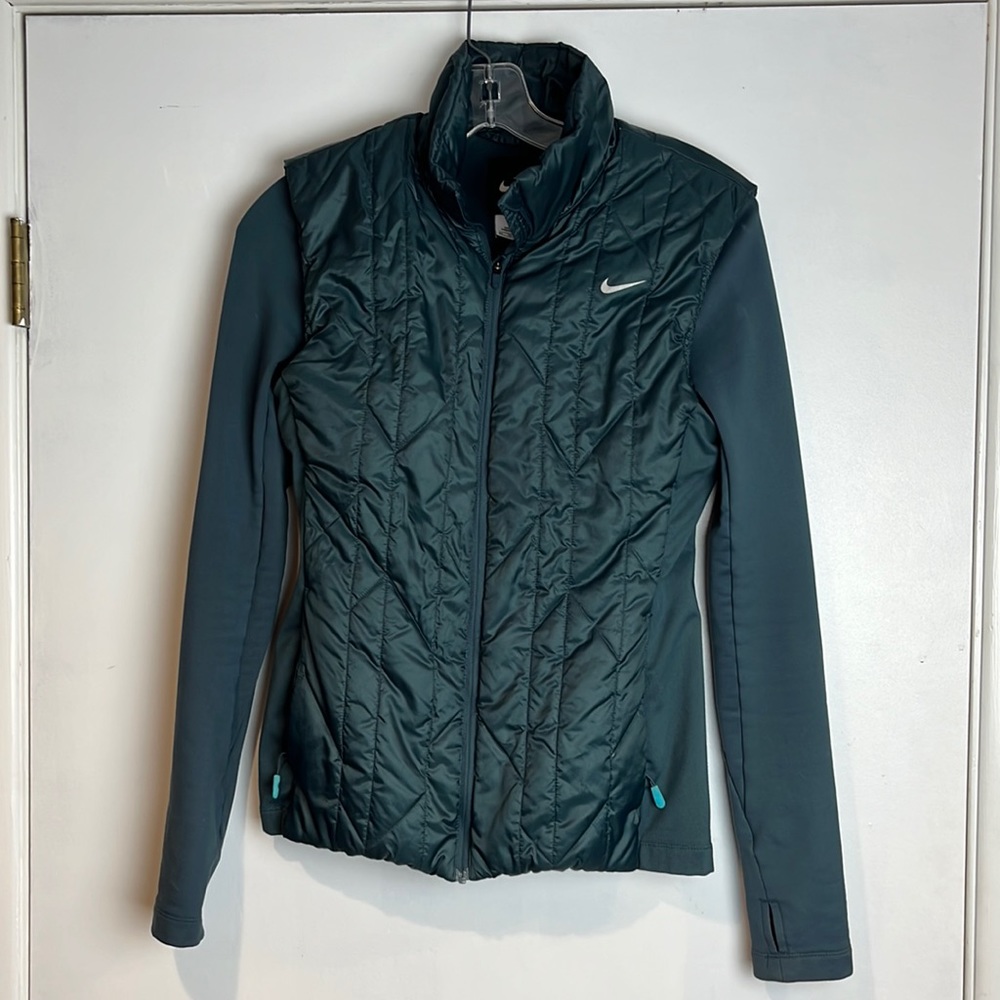 Nike teal jacket with puffer vest
